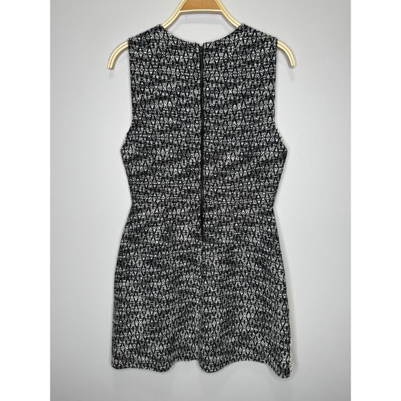 Alice + Olivia Sally Side Zip Tweed Mini Dress 8 Black White Business Casual NEW - Picture 6 of 13
